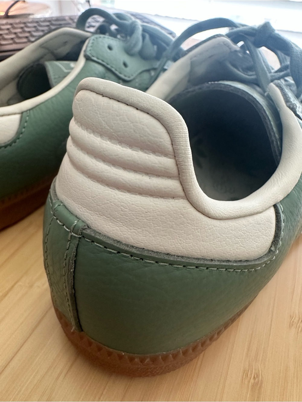 ADIDAS Samba OG in Sage Green with White Stripes - Picture 13 of 14